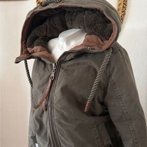 Naketano Olive Jacket with Tan Details